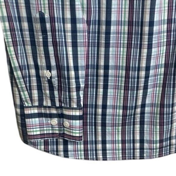 Johnnie-O Prep-Formance Blue Multicolored Plaid Button Down Shirt sz S NWOT - Picture 5 of 9